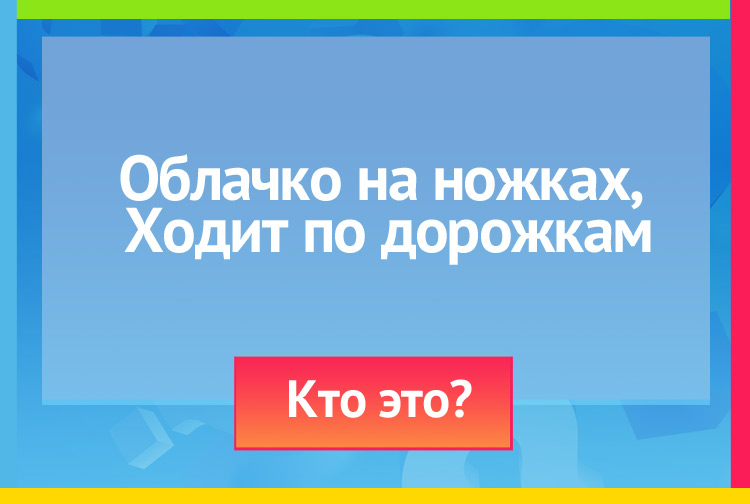 Облачко на ножках, Ходит по дорожкам.