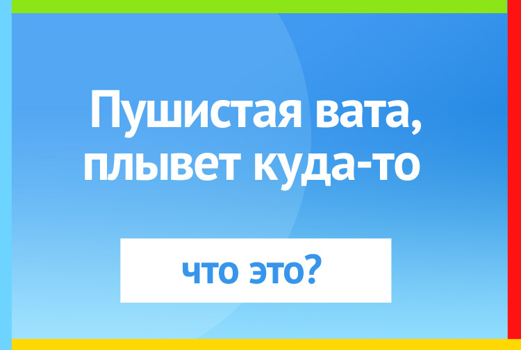 Пушистая вата, плывет куда-то